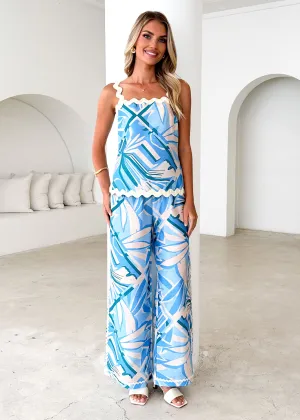 Coast Pants - Blue Abstract