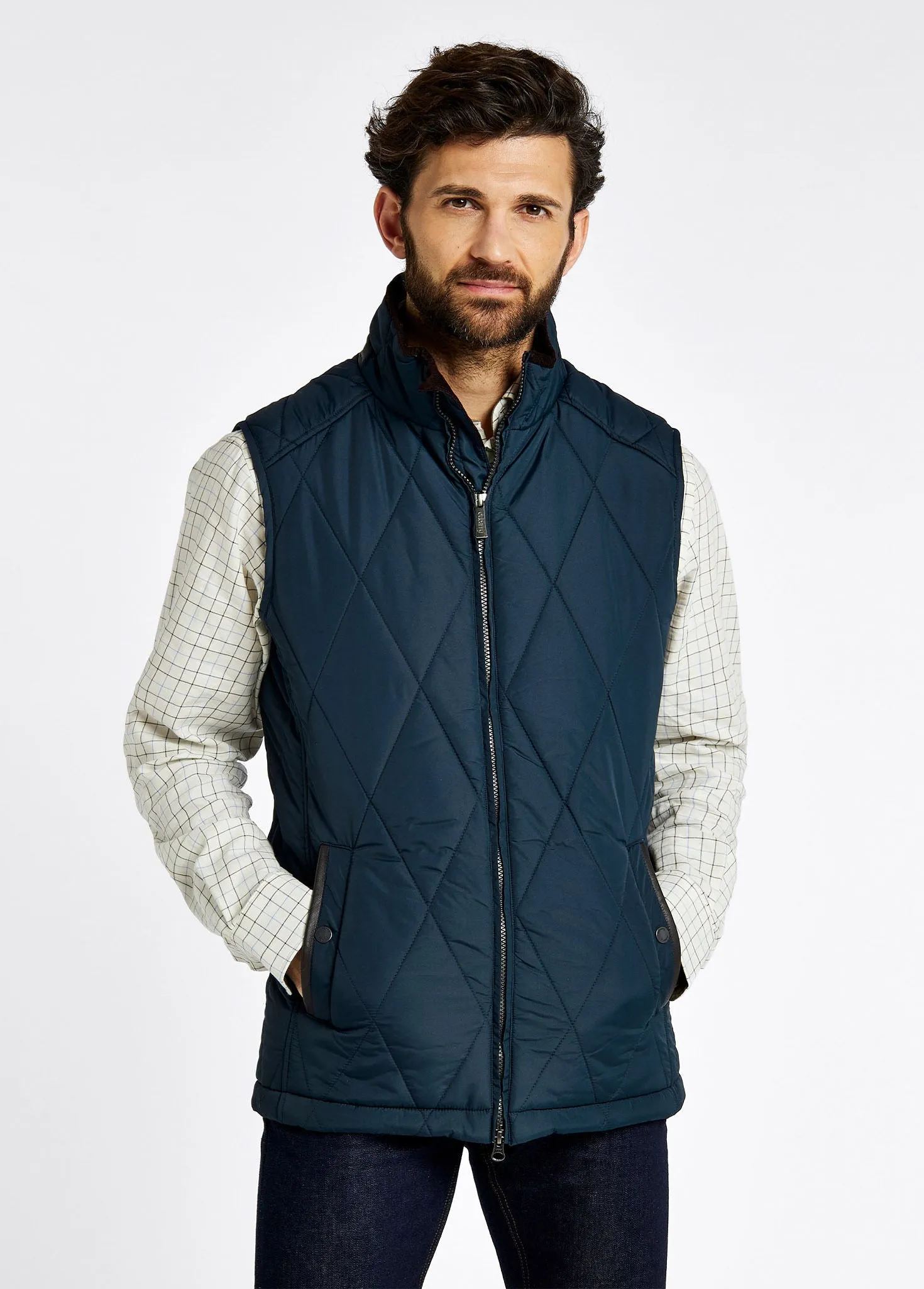 Colamber Men’s Quilted Vest - Navy