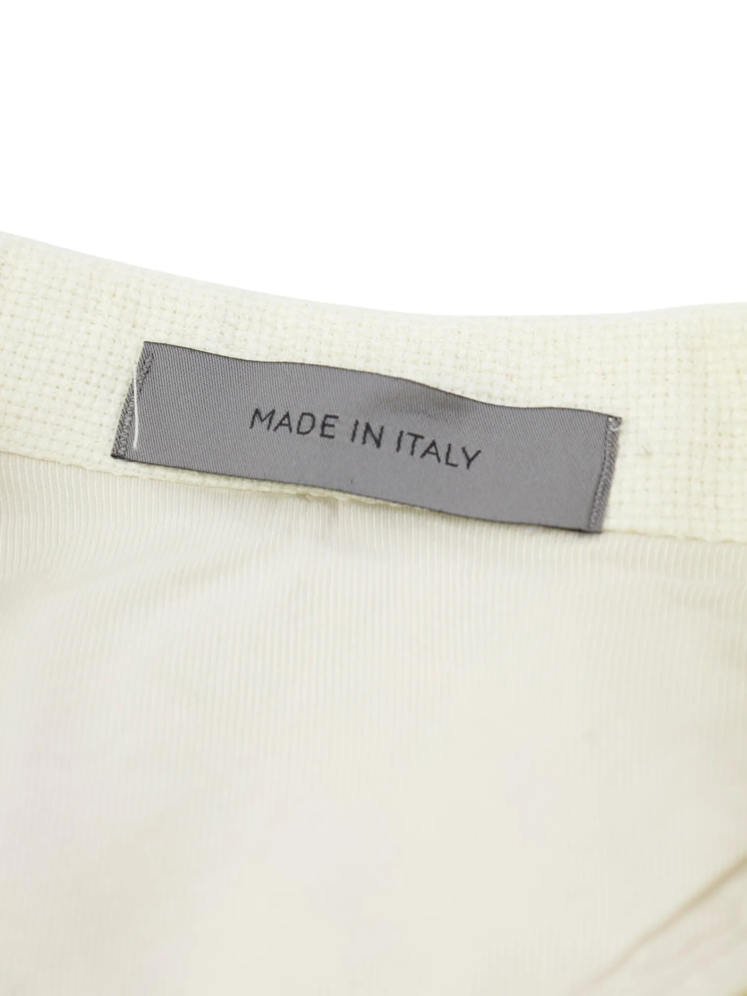 Corneliani Offwhite Wool, Silk & Linen Hopsack Jacket