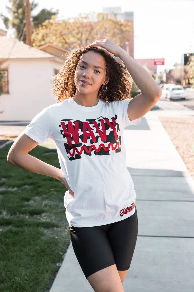 Cow Print WAVY | White Tee (Chick-fil-A)