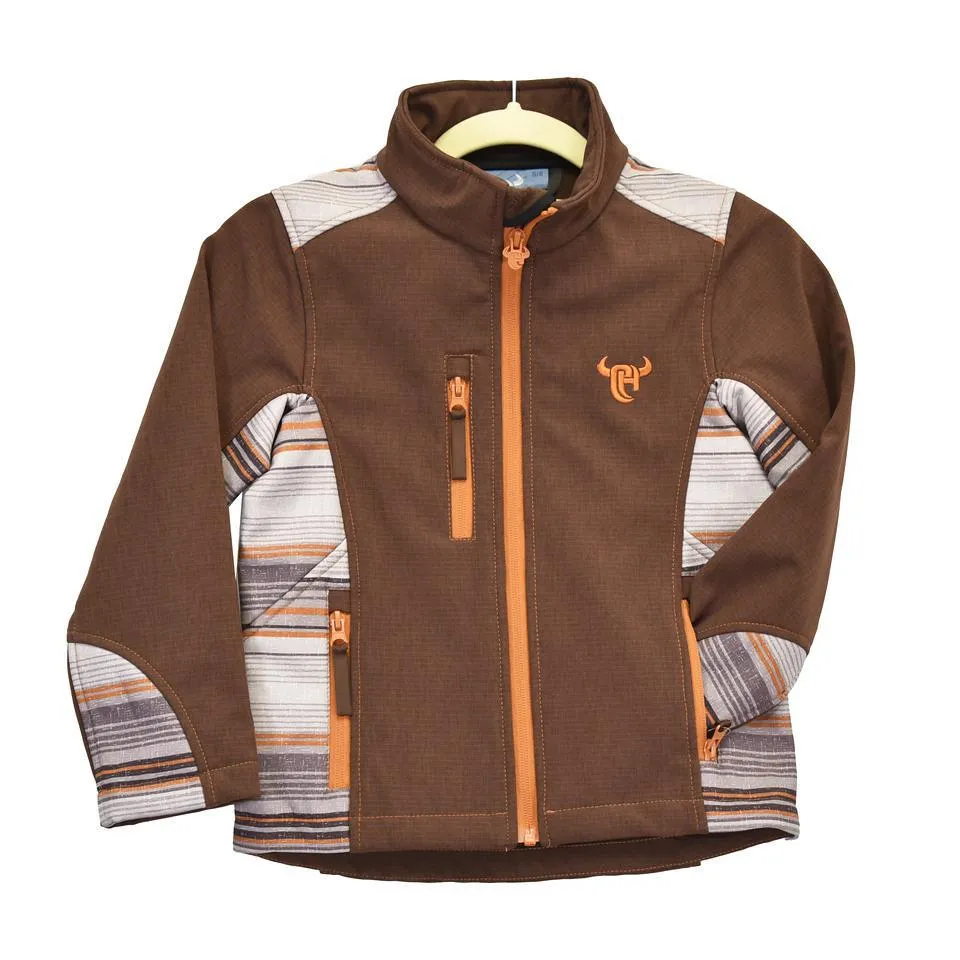 COWBOY HARDWARE SOFT SHELL ZIP JACKET FOR BOYS