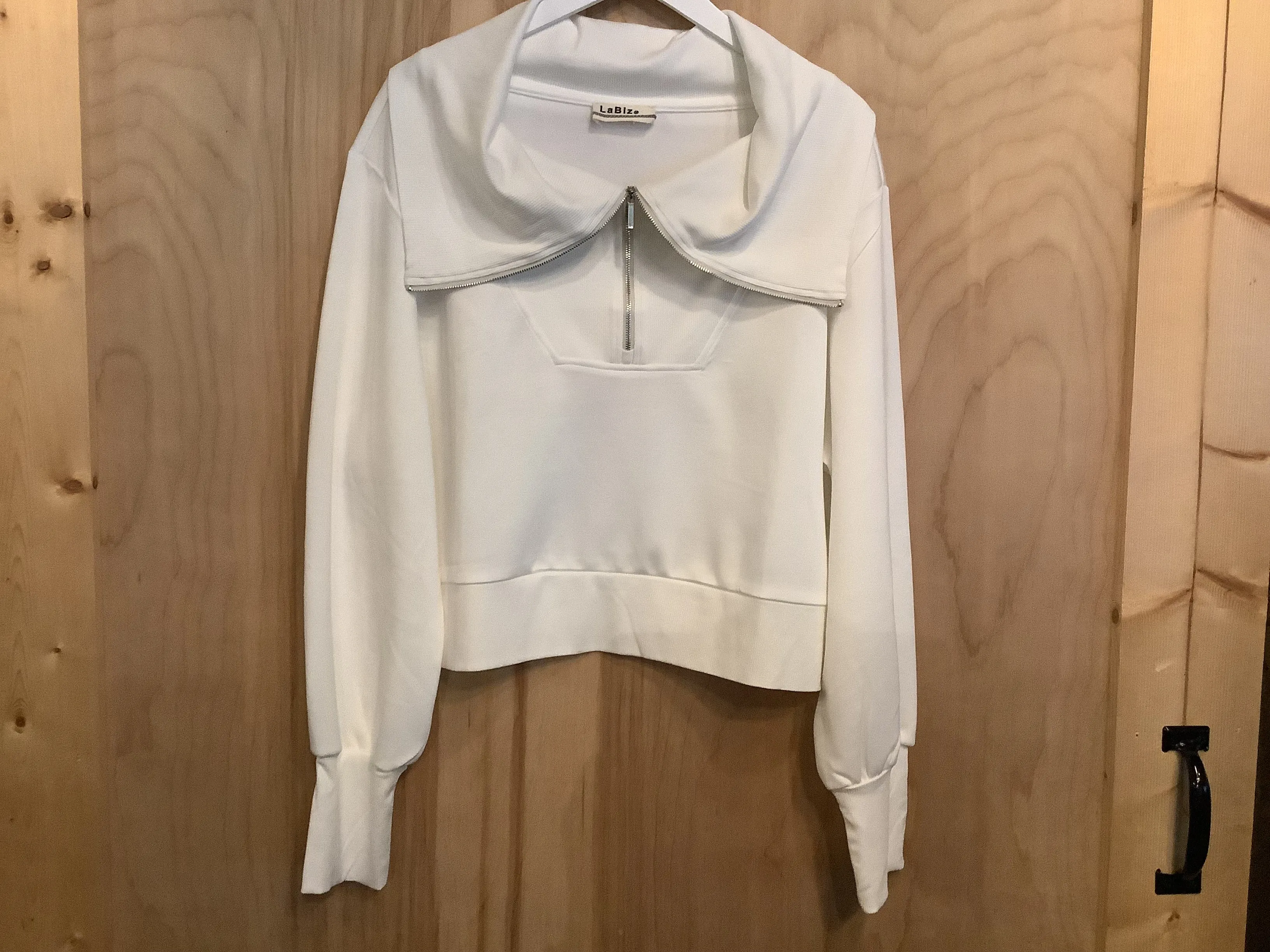 Cowl Turtleneck Neoprene Sweatshirt