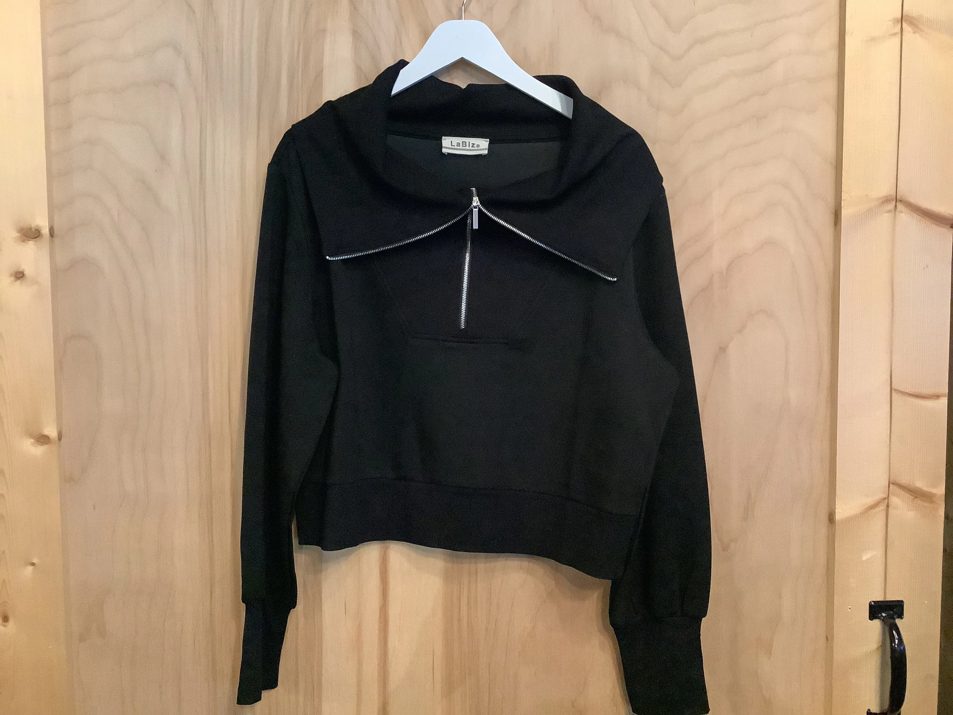 Cowl Turtleneck Neoprene Sweatshirt