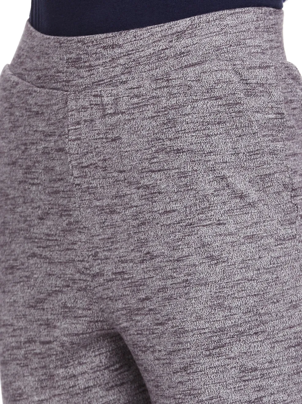 Cropped Length with Slit Detail Bottom (Rum Raisin)