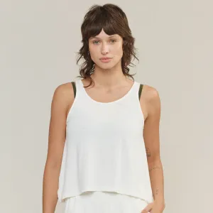 CROPPED TANK - WASHED WHITE