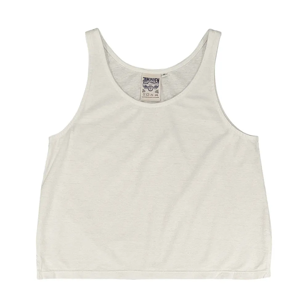 CROPPED TANK - WASHED WHITE