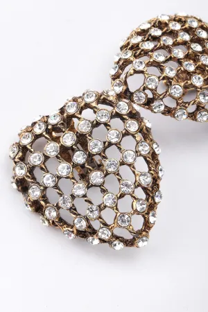Crystal Cage Heart Earrings