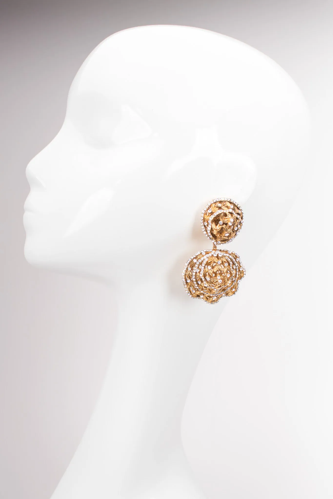 Crystal Oyster Drop Earrings
