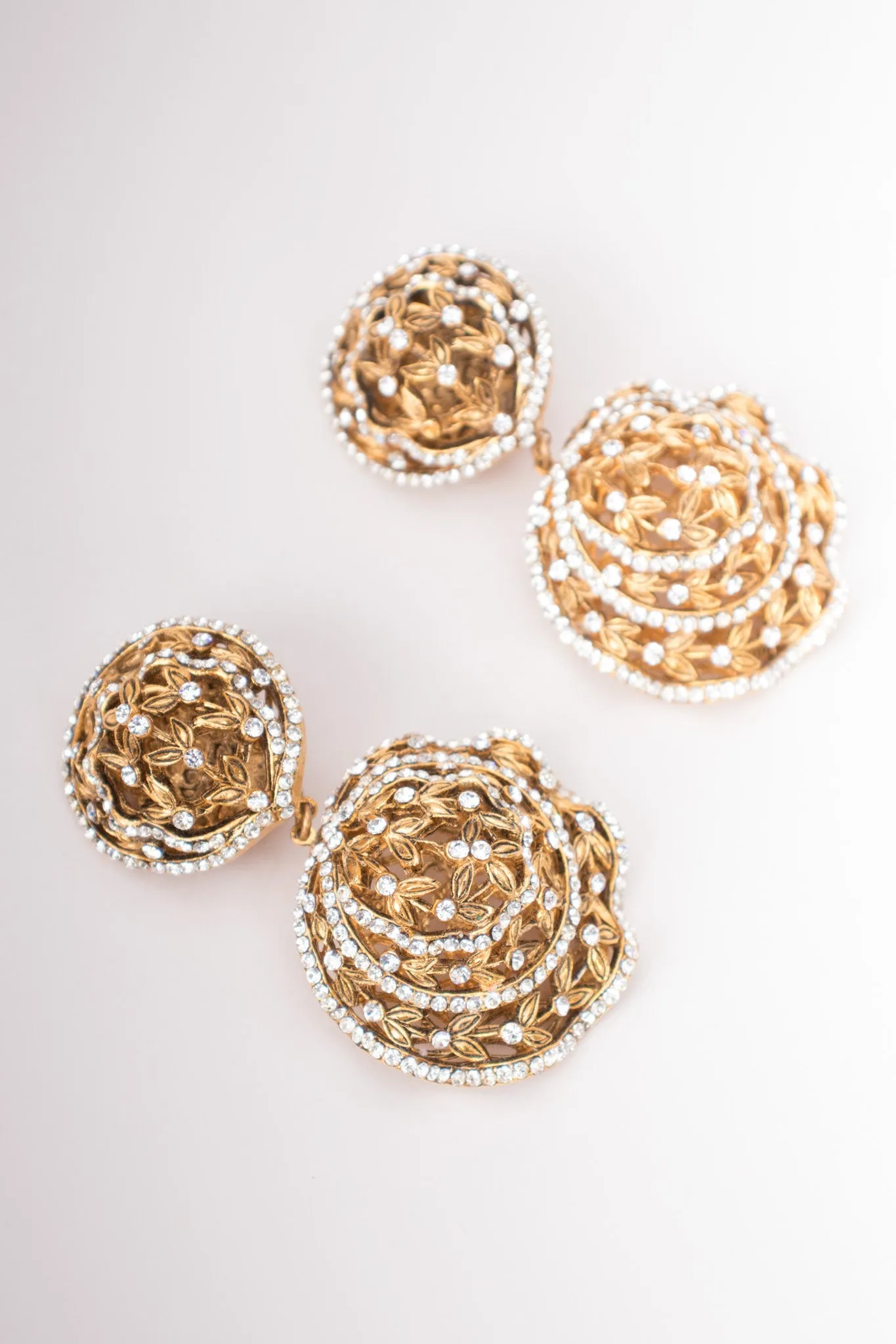 Crystal Oyster Drop Earrings