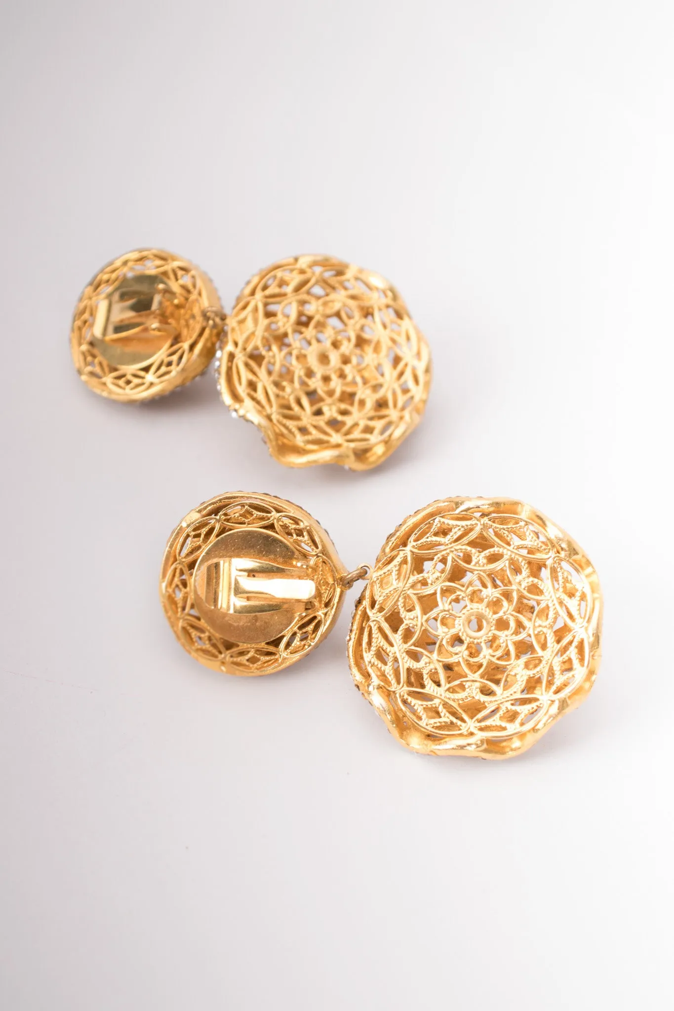 Crystal Oyster Drop Earrings