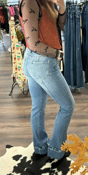 Cuffed Slit Kancan Jeans