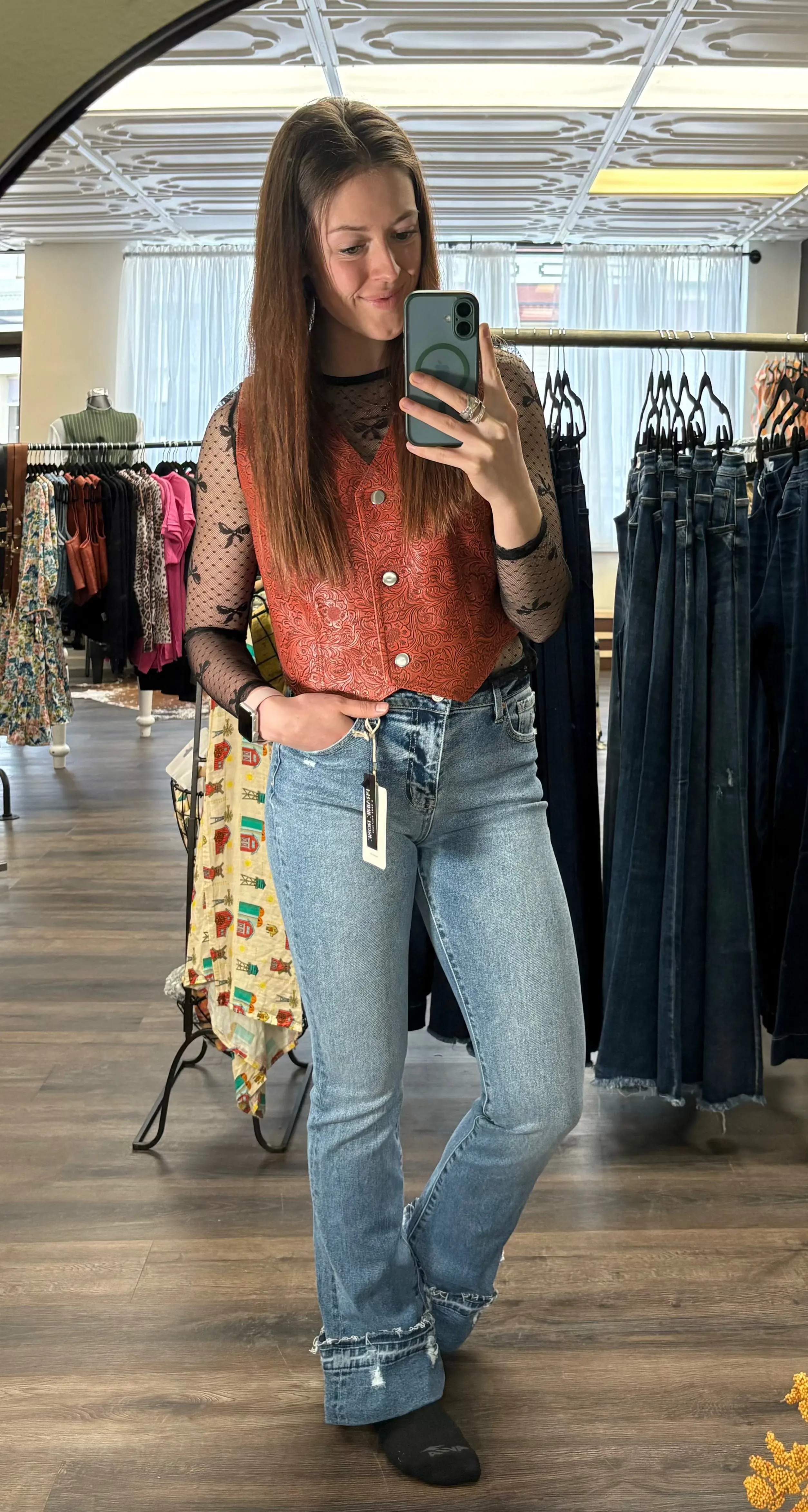 Cuffed Slit Kancan Jeans