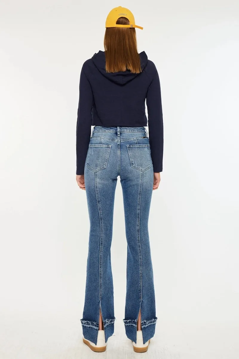 Cuffed Slit Kancan Jeans