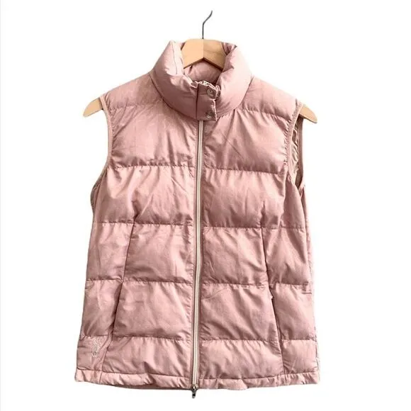 Daily Sports of Sweden Lavender Pink Padded Zip Up Vest Size Medium
