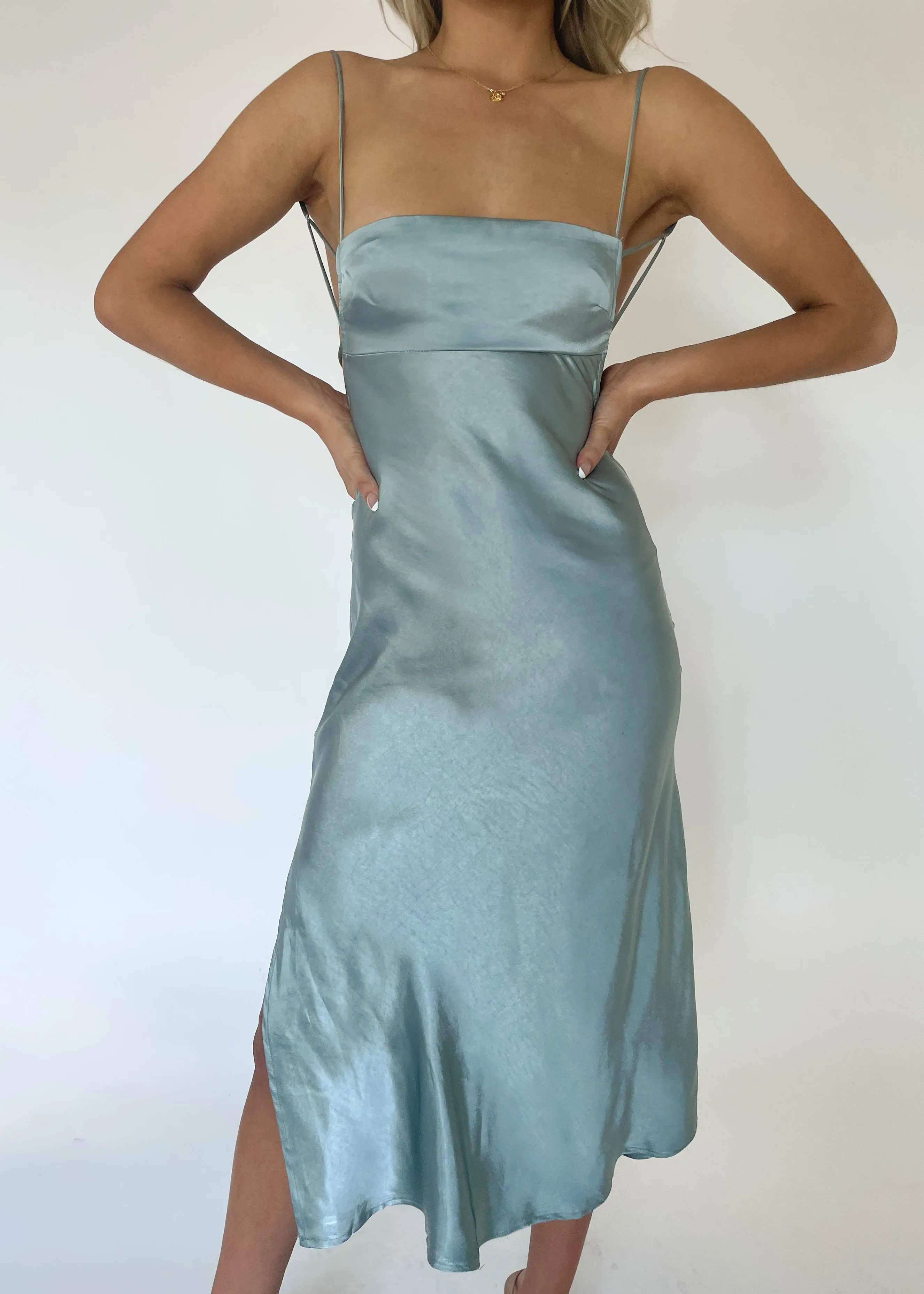 Dallias Midi Dress - Steel Blue