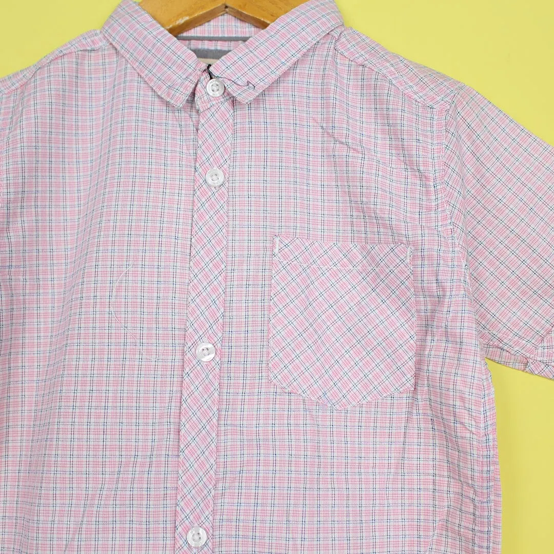 Decent Pink Themed Stylish Boys Casual Shirt