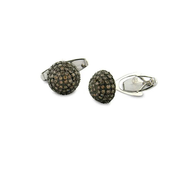 Disco Champagne Diamond Cuff Links