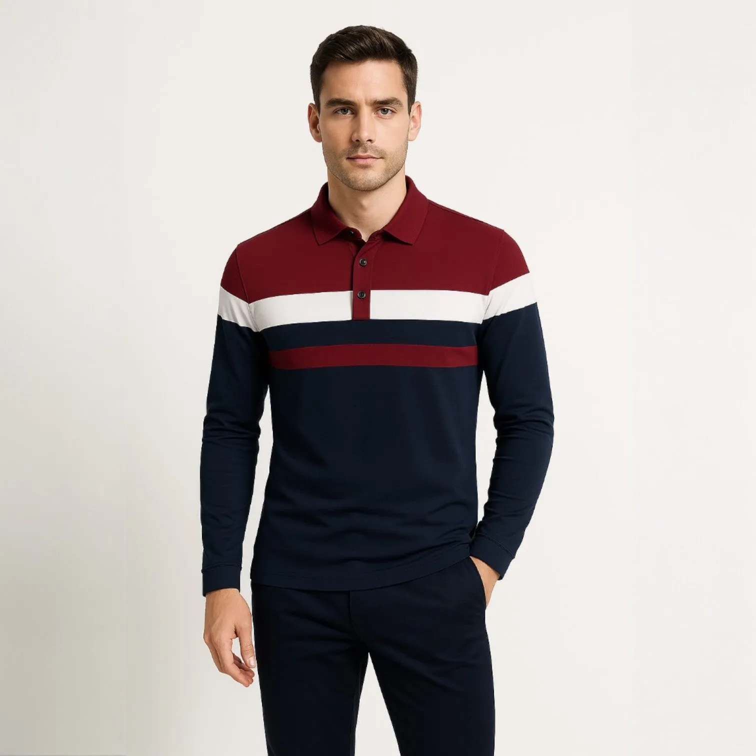 Domoir | Long Sleeve Polo Shirt