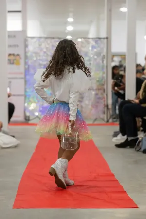 Dreamy Sequin Rainbow Tulle  Skirt