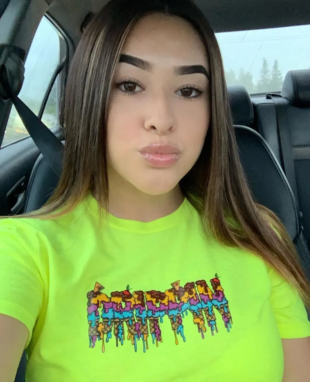 Drippin Ice Cream | Neon Yellow Tee