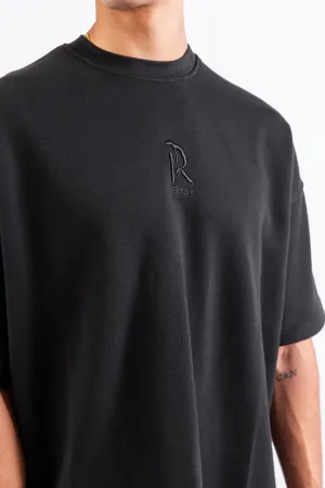 Droopy Pants & Chill Sleeve T-shirt Black Set