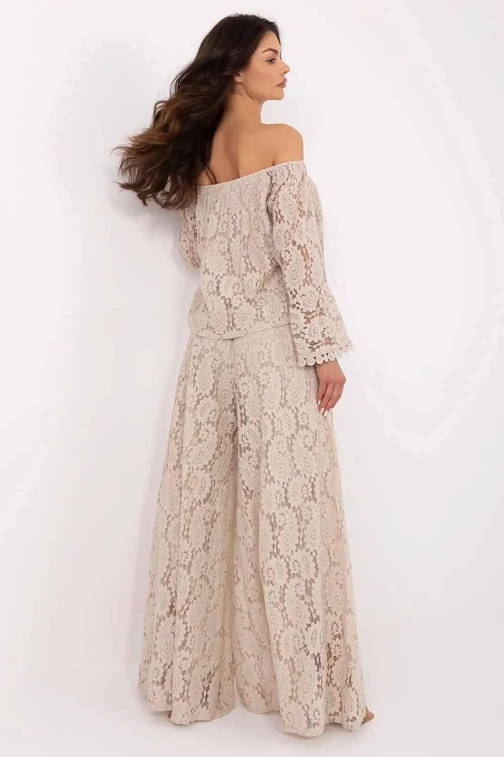 Elegant lace palazzo pants