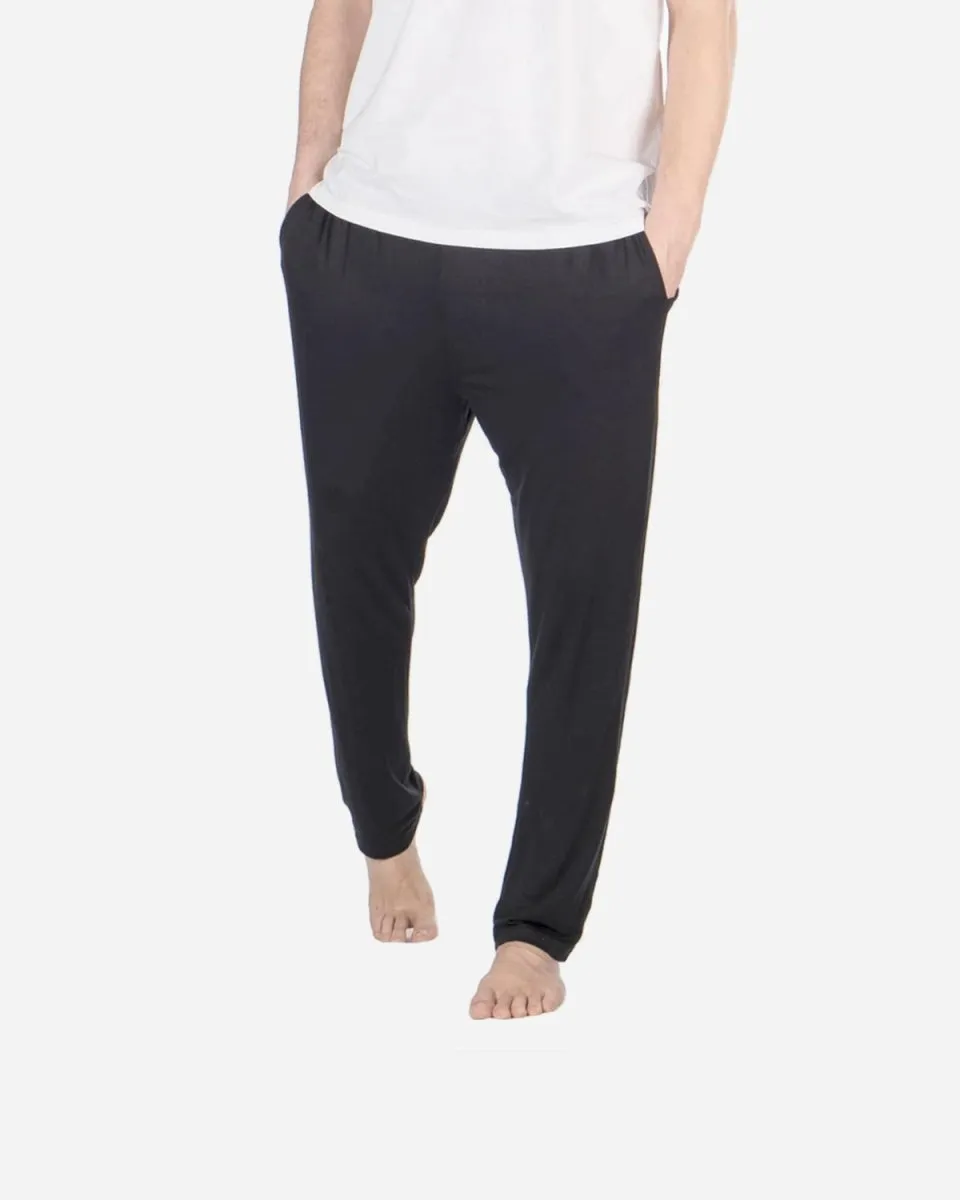 ELSK MEN'S MICROMODAL COMFY LOUNGE PANTS - BLACK
