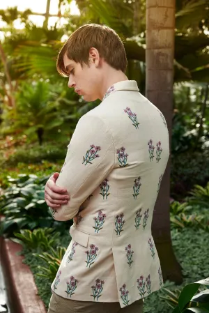 Embroidered Lavender Blazer
