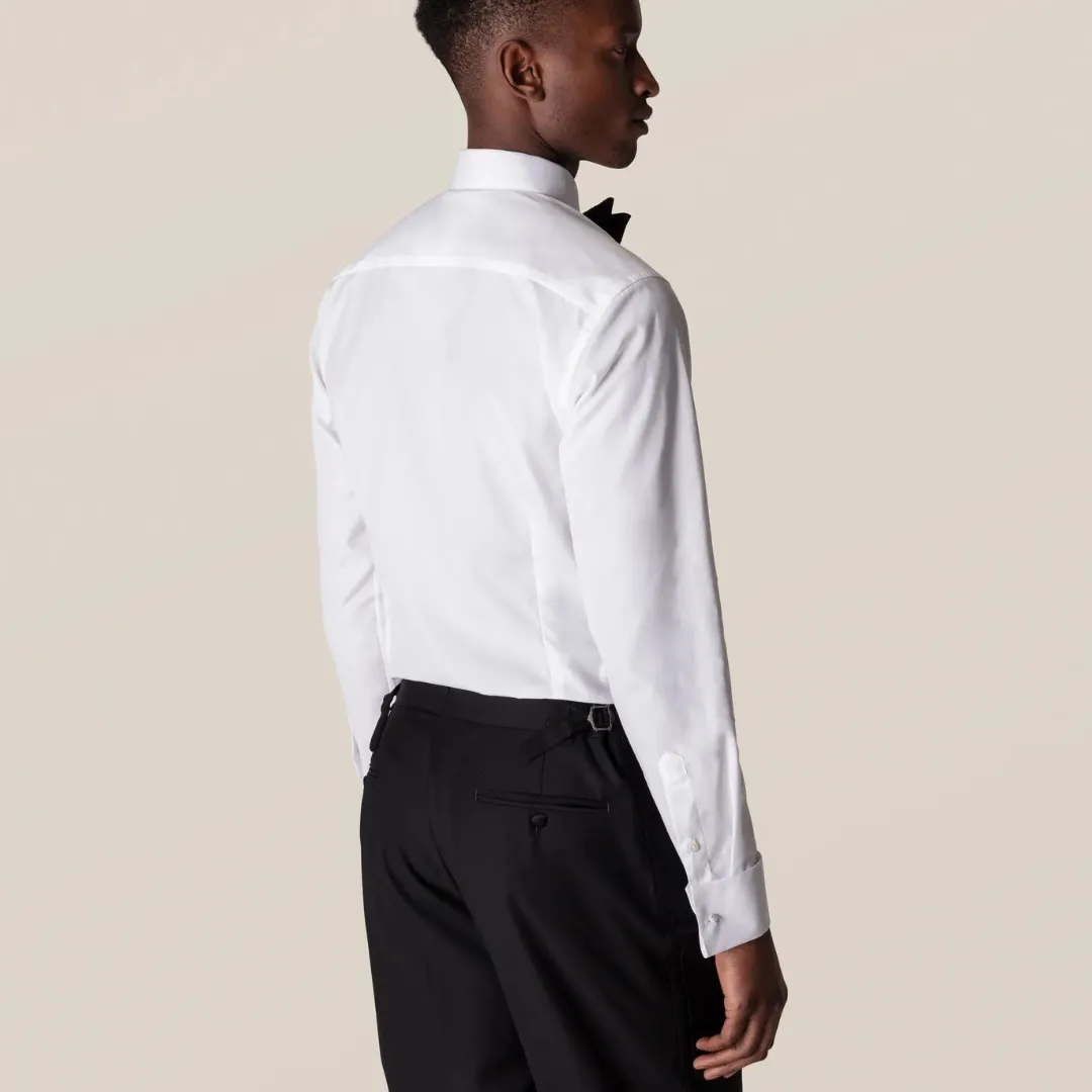 ETON PIQUE BLACK TIE SHIRT