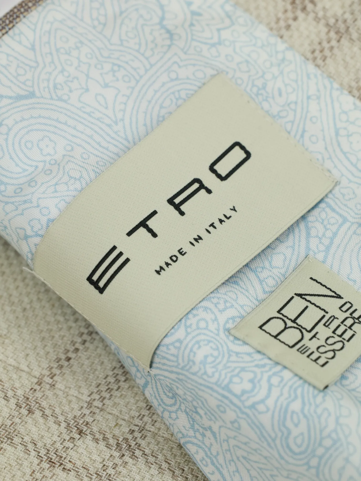 Etro Greige Cotton, Linen & Hemp Windowpane Jacket