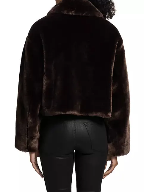 Faux Fur Zip Up Jacket