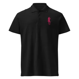 Female Golfer Premium Pique Embroidered Polo Shirt - Pink