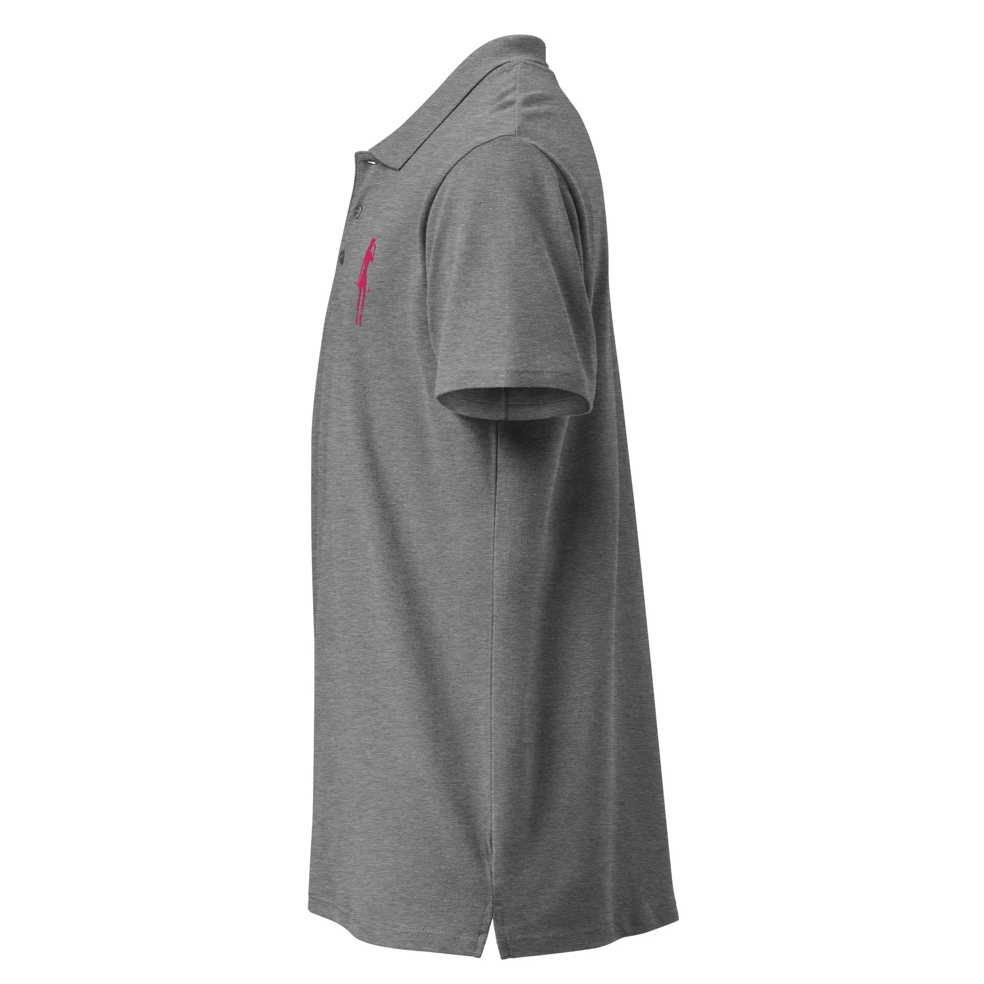 Female Golfer Premium Pique Embroidered Polo Shirt - Pink