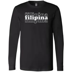 Filipina Triple Unisex Jersey Long Sleeve T-Shirt