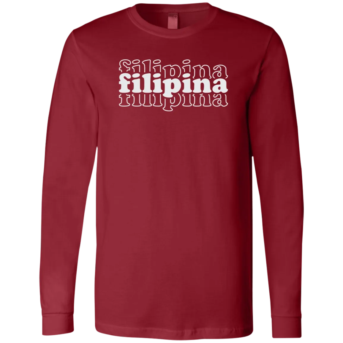 Filipina Triple Unisex Jersey Long Sleeve T-Shirt