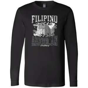Filipino American Flags Distressed Unisex Jersey Long Sleeve T-Shirt