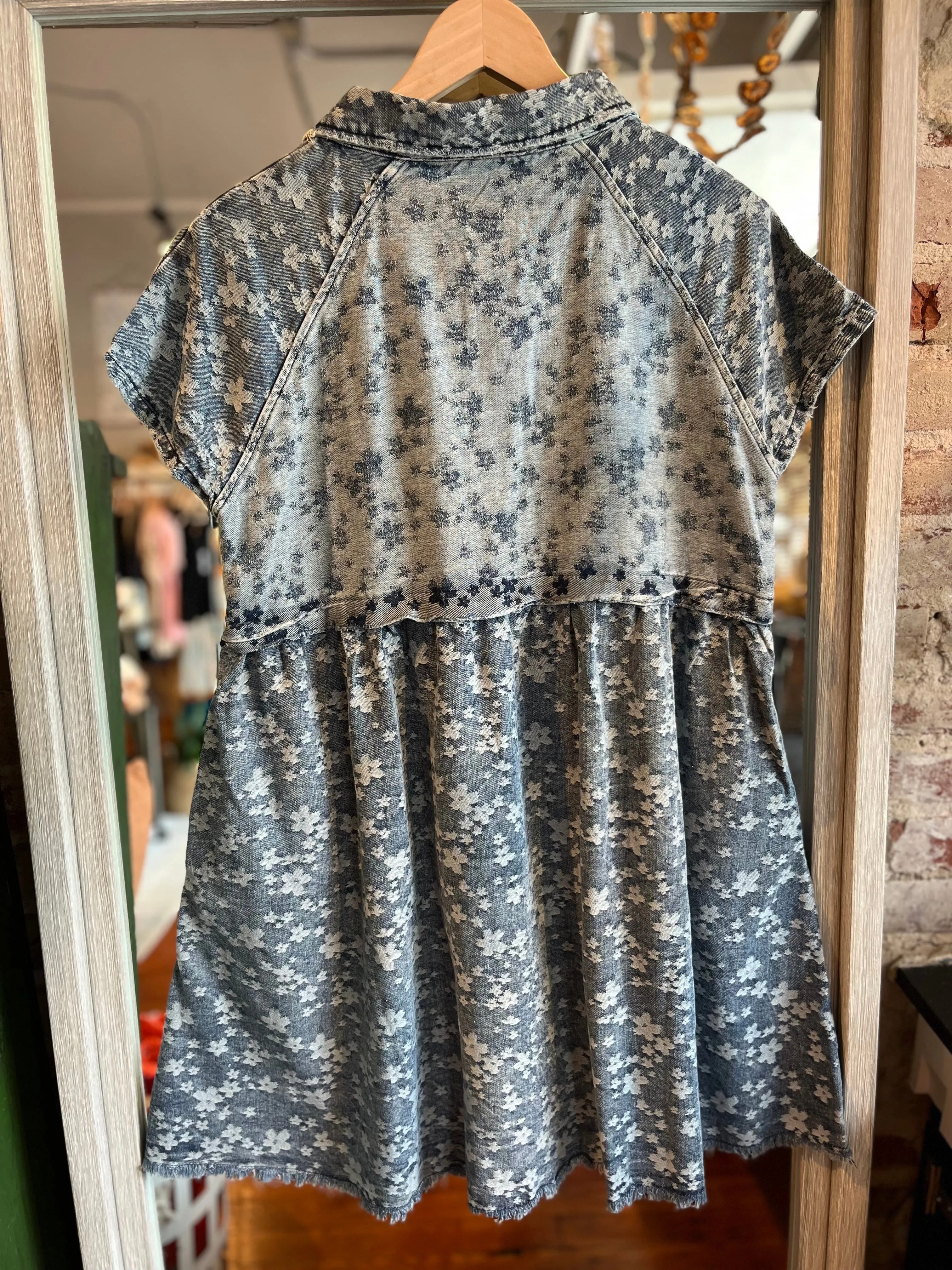 Floral Buttondown Tunic Dress
