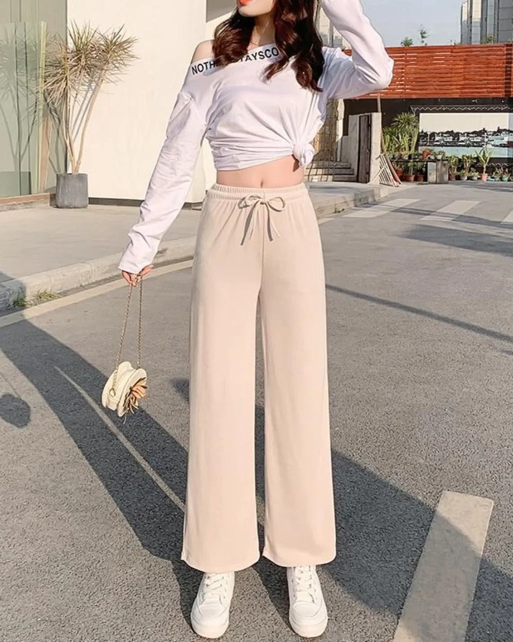 FOURBASIX Essential Ribbed Tie Pant