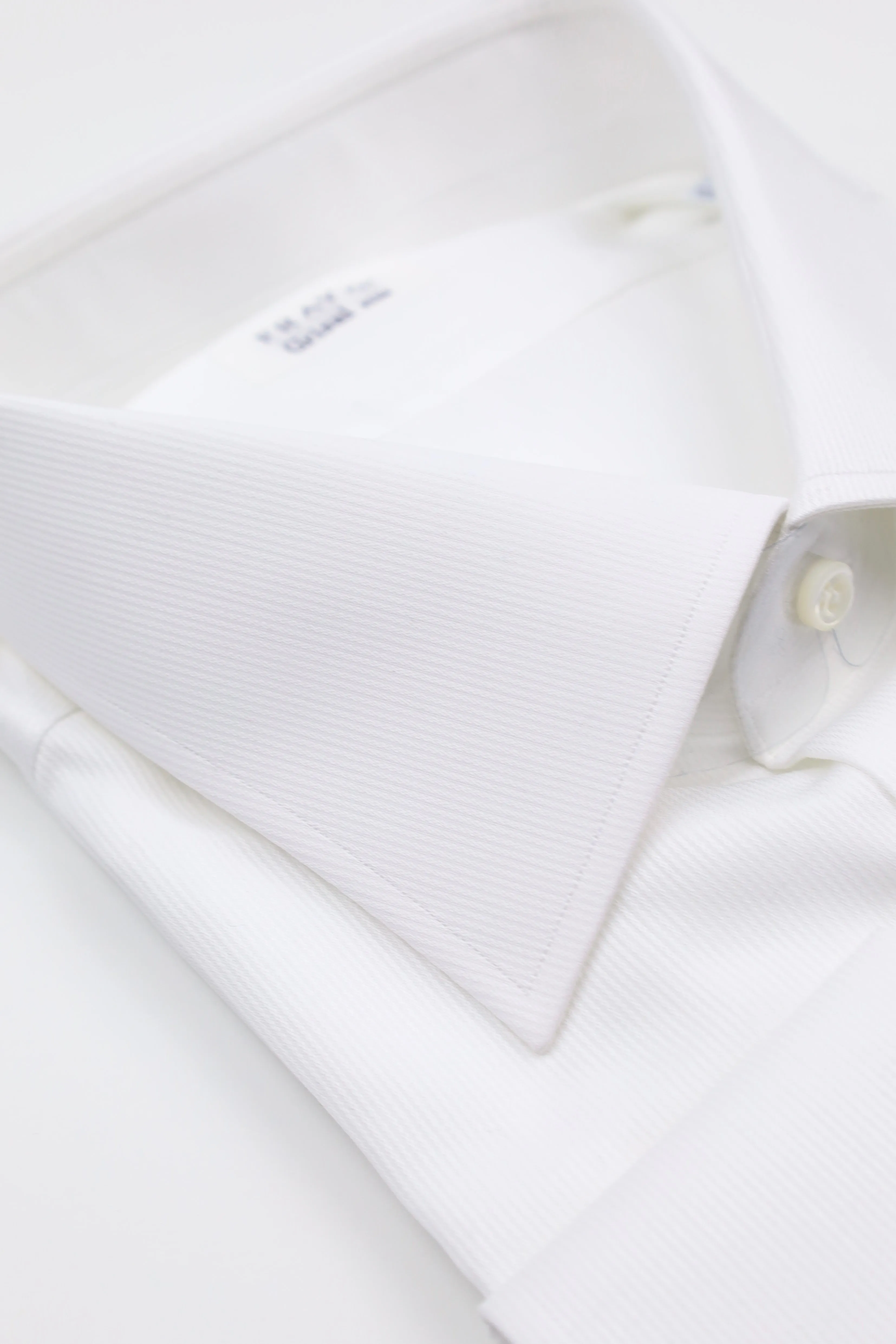 Fray White Cotton Micro-Stripe Shirt
