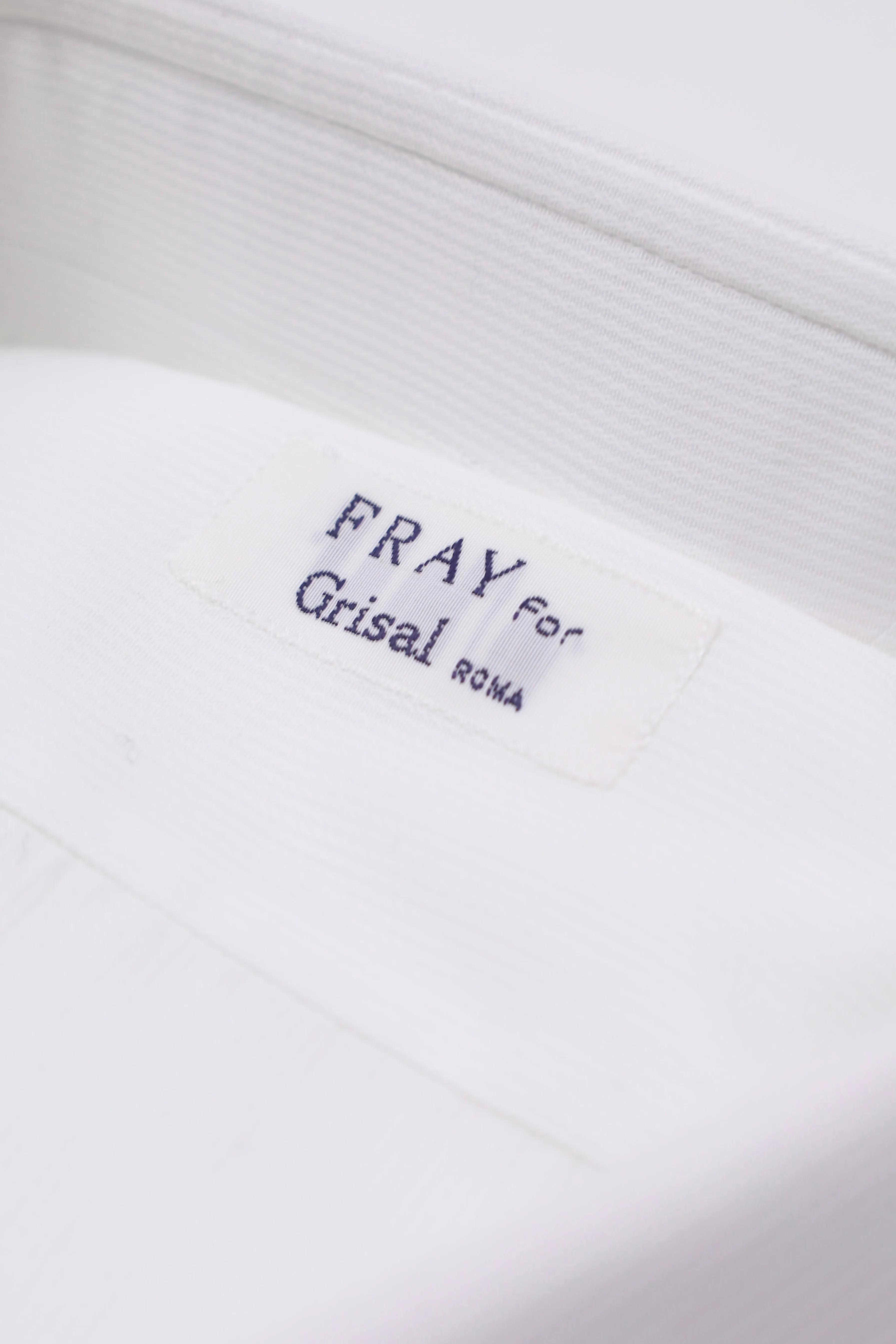 Fray White Cotton Micro-Stripe Shirt
