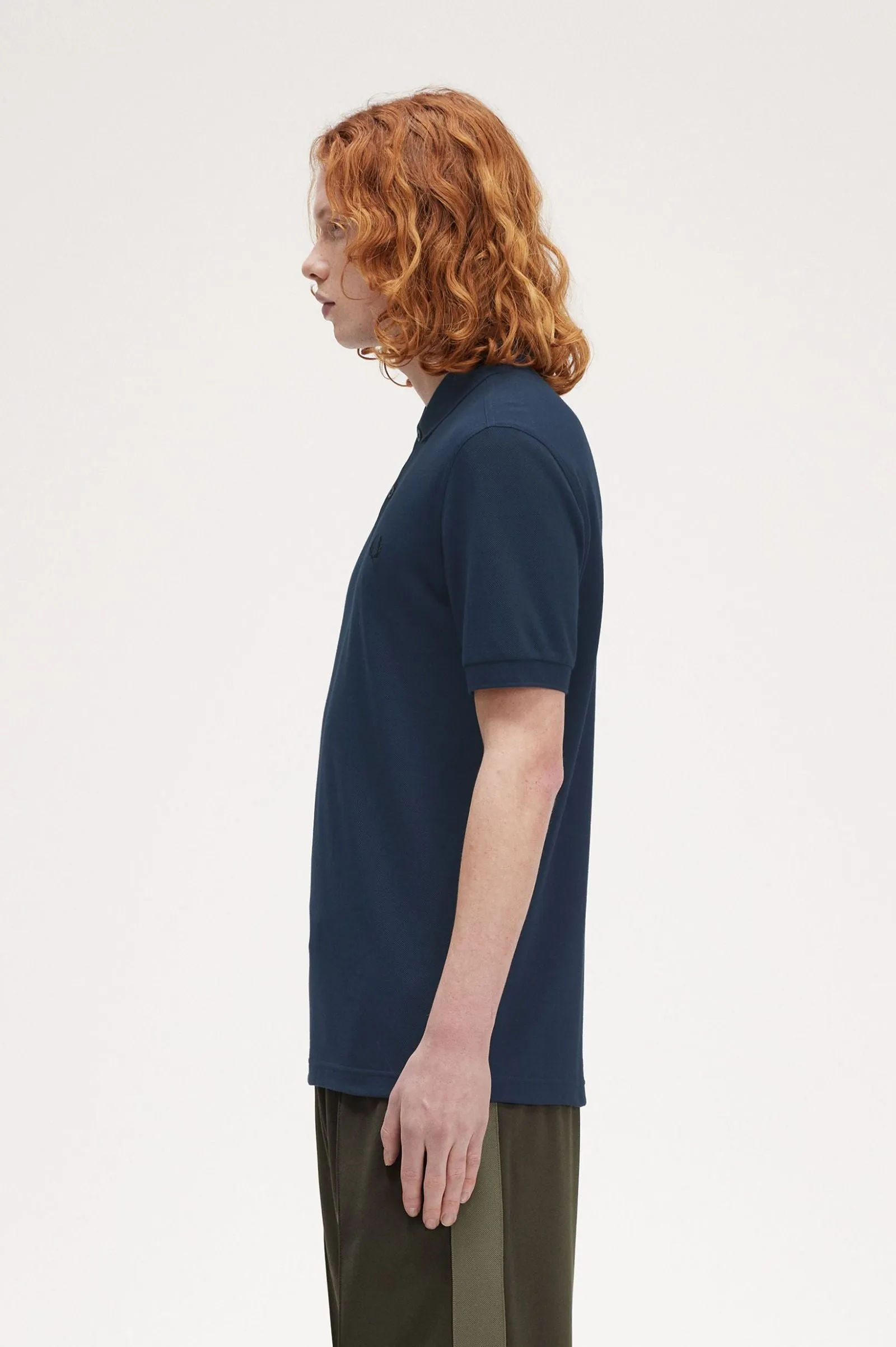Fred Perry M6000 Plain Polo Shirt Dark Navy