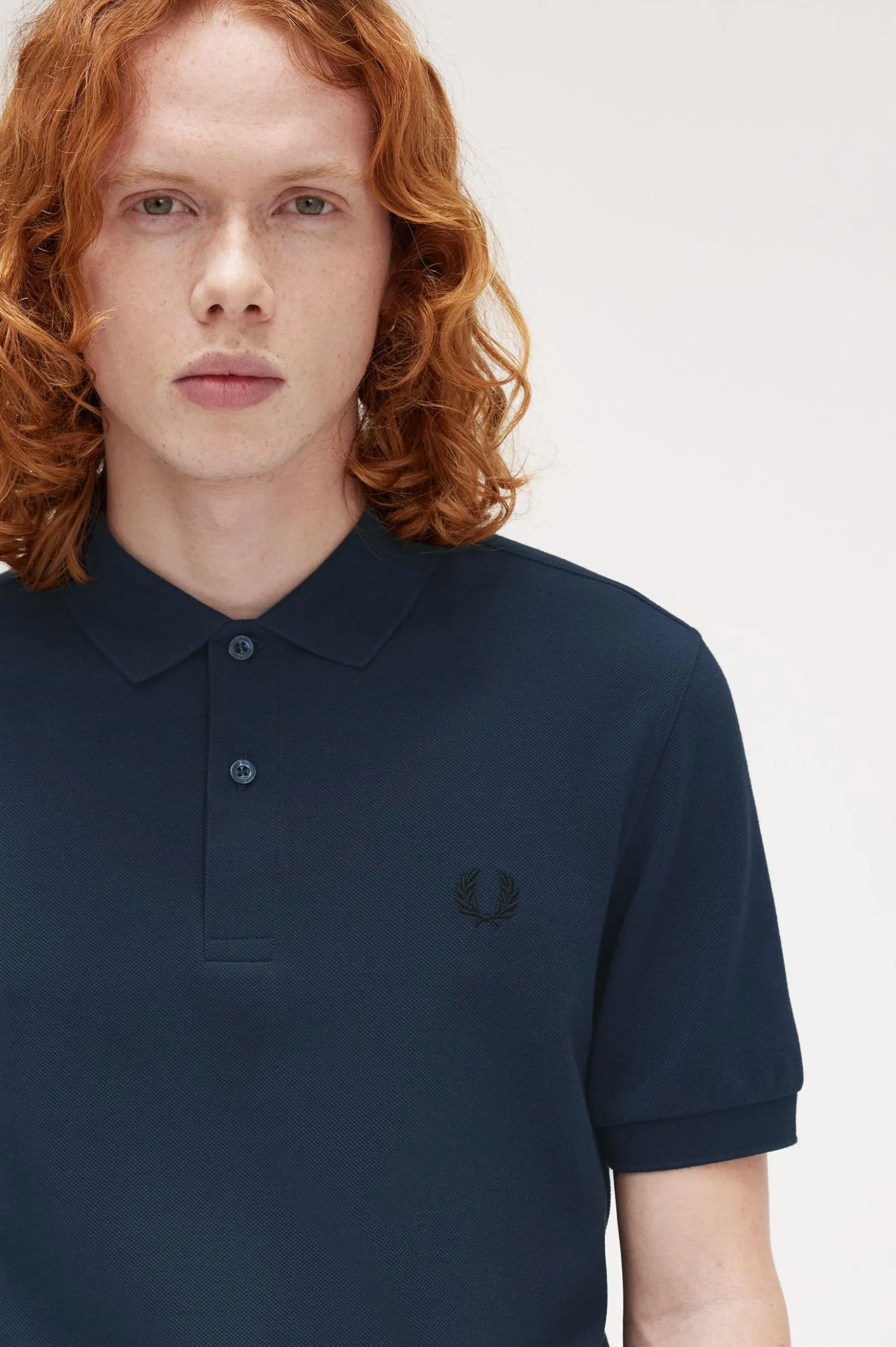 Fred Perry M6000 Plain Polo Shirt Dark Navy