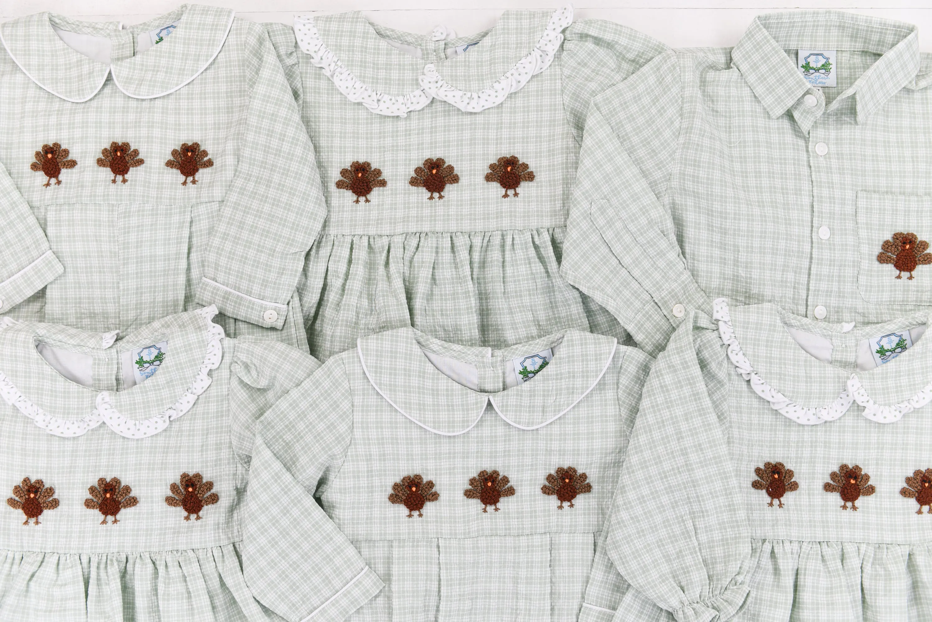 FrenchKnot Trio Turkeys Girls Pants Set
