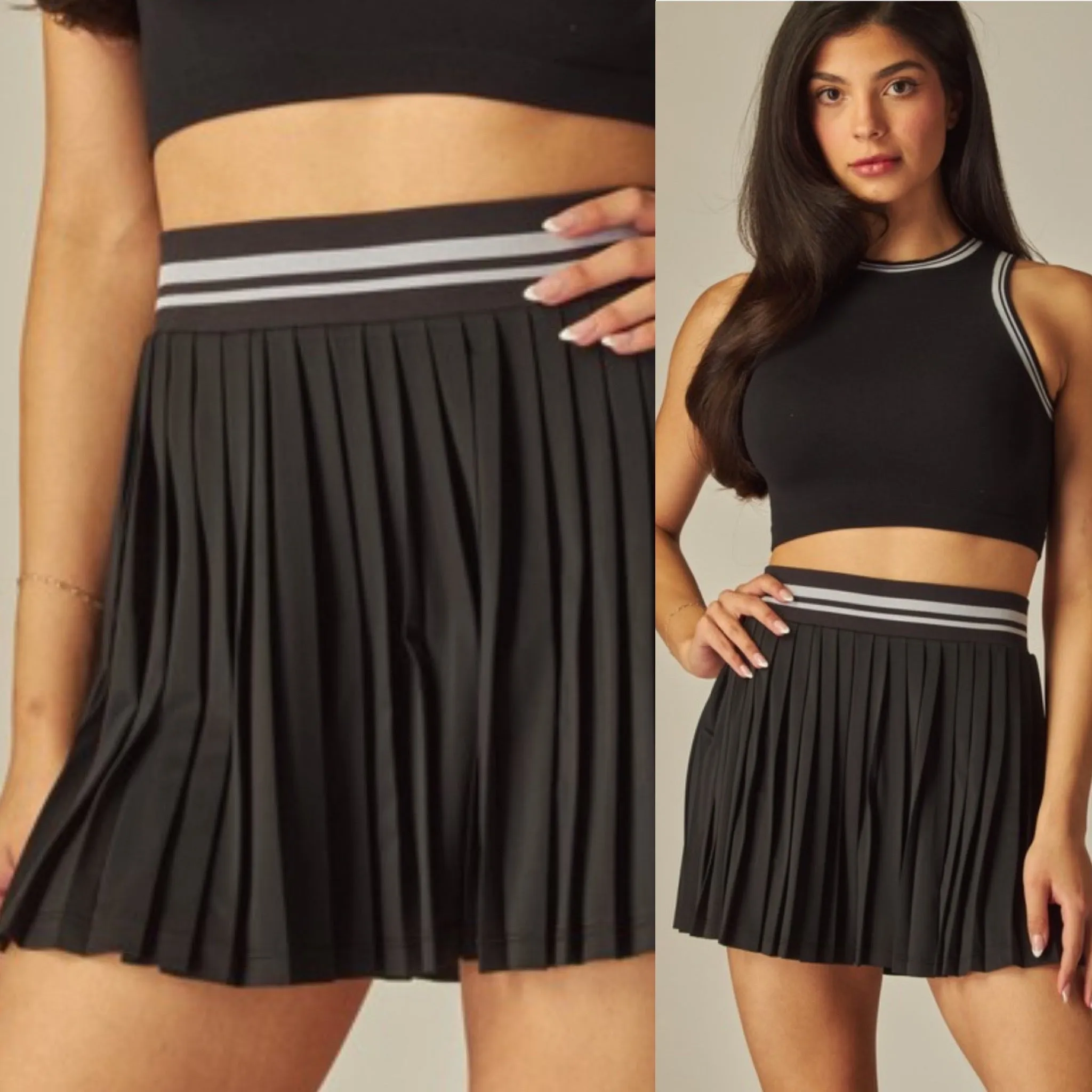 Full Court Crop Tank - Black