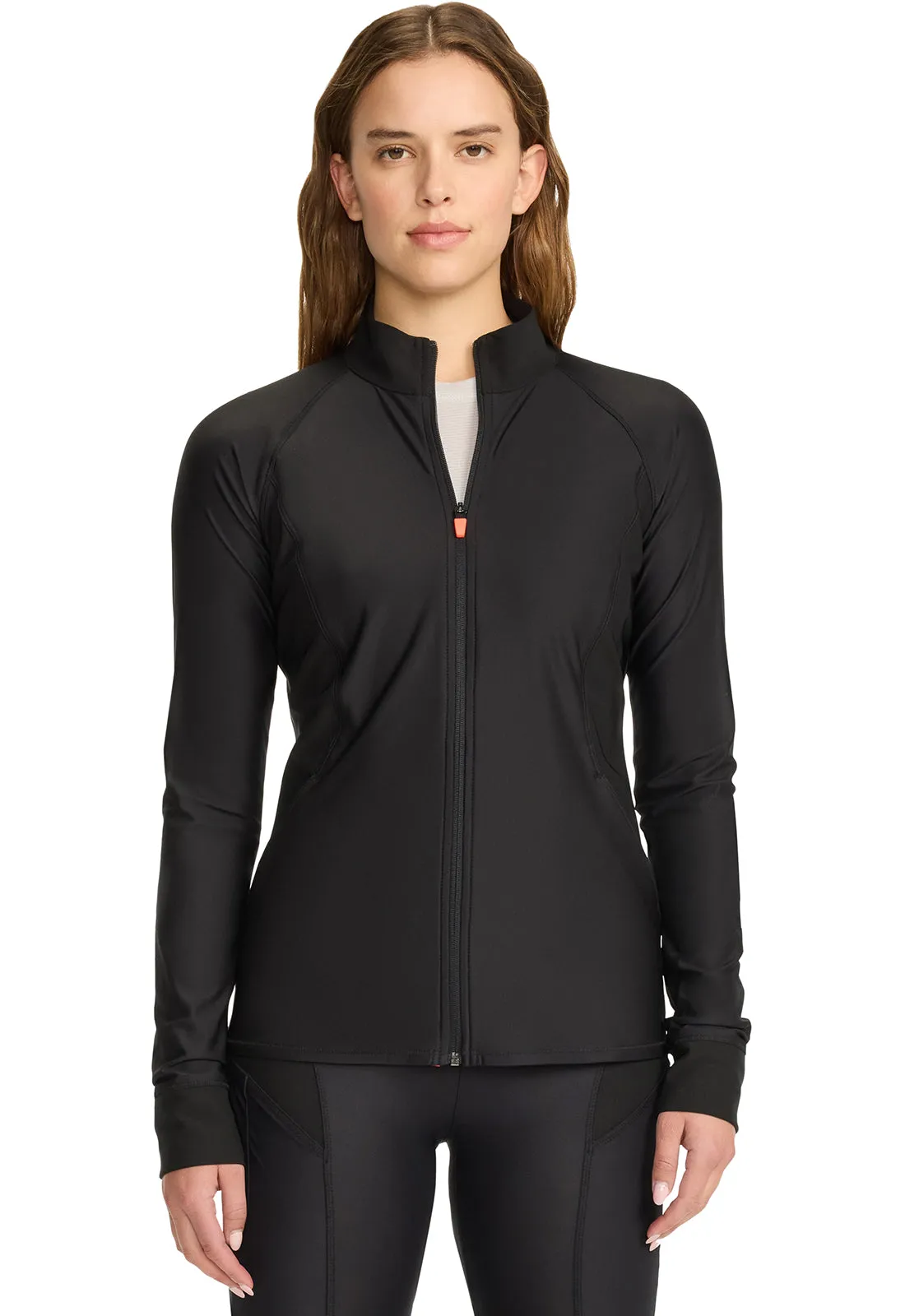 GNR8 Kinetic IN337A Women's Raglan Zip Front Jacket Black