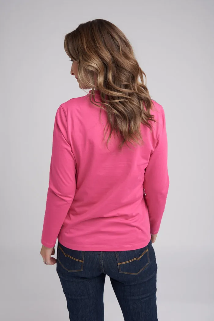 Goondiwindi Cotton Frill Collar Plain Long Sleeve Top - 2 Colours