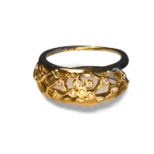 Gorgeous 18K Yellow Gold Hidalgo Interchangeable Floral Jacket Diamond Band Ring