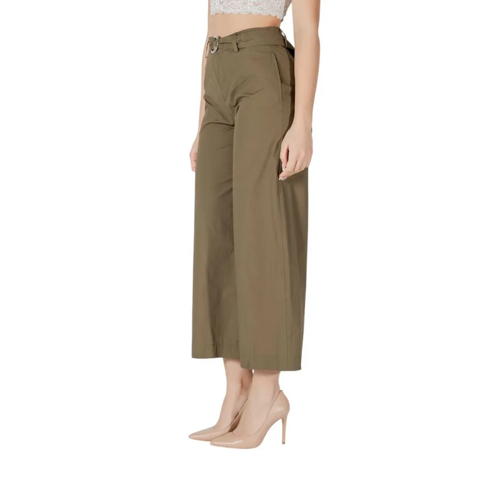Green Cotton Jeans & Pant