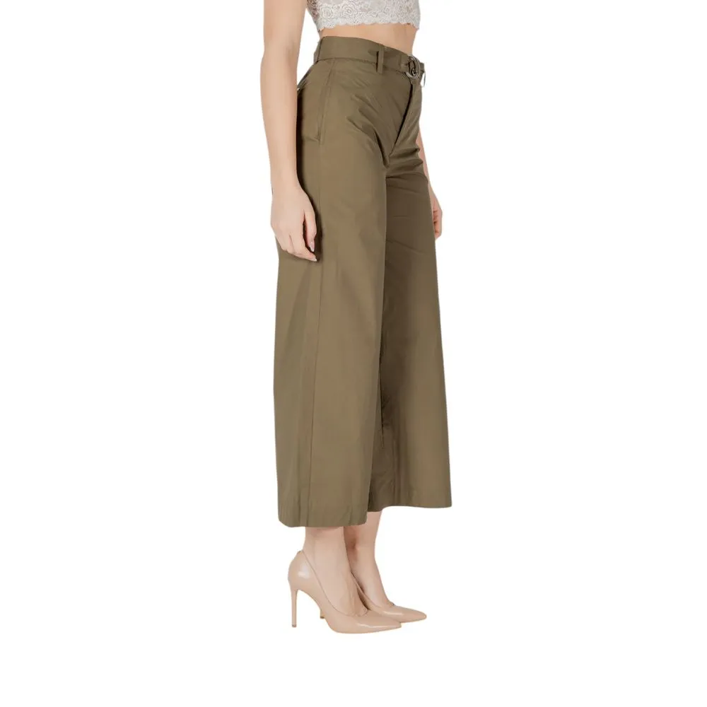 Green Cotton Jeans & Pant