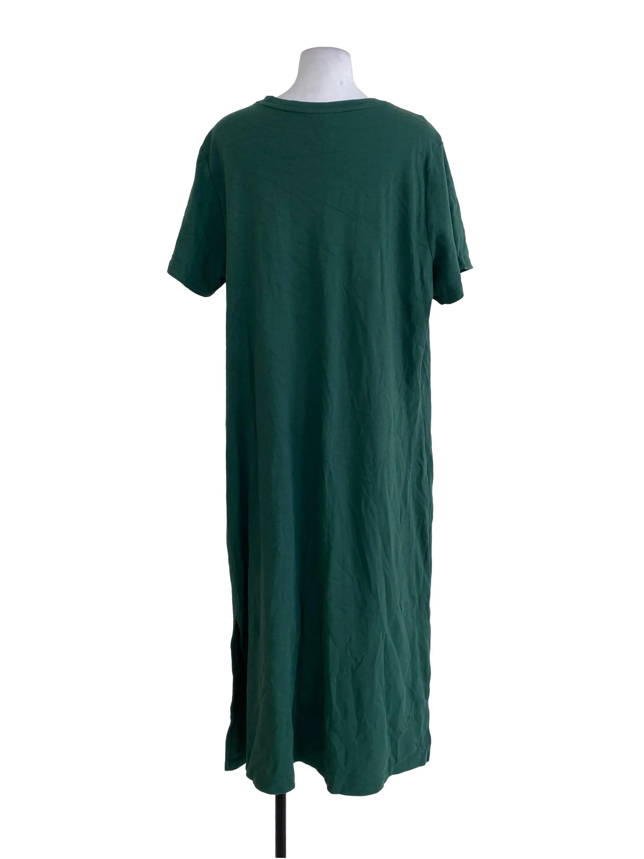 Green Plain Tee Dress
